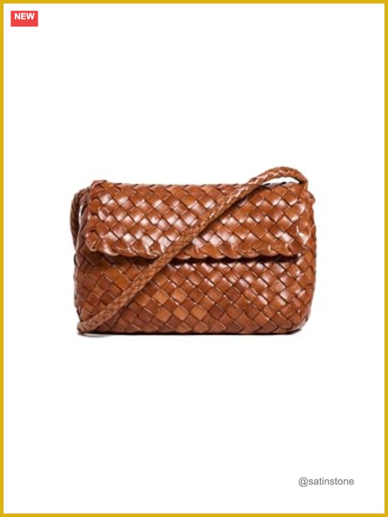 Mini Woven Crossbody Bag With Adjustable Strap